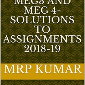 MA English MEG 1 MEG 2 MEG3 and MEG 4- Solutions to Assignments 2018-19: MA English - Year I: IGNOU