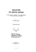 Register of Erotic Books, Vel (sub Haec Specie) Dubiorum