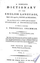 A complete dictionary of the English language